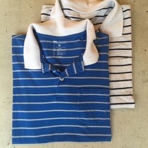 🔸2 Men’s Striped Short Sleeve Gap Polos